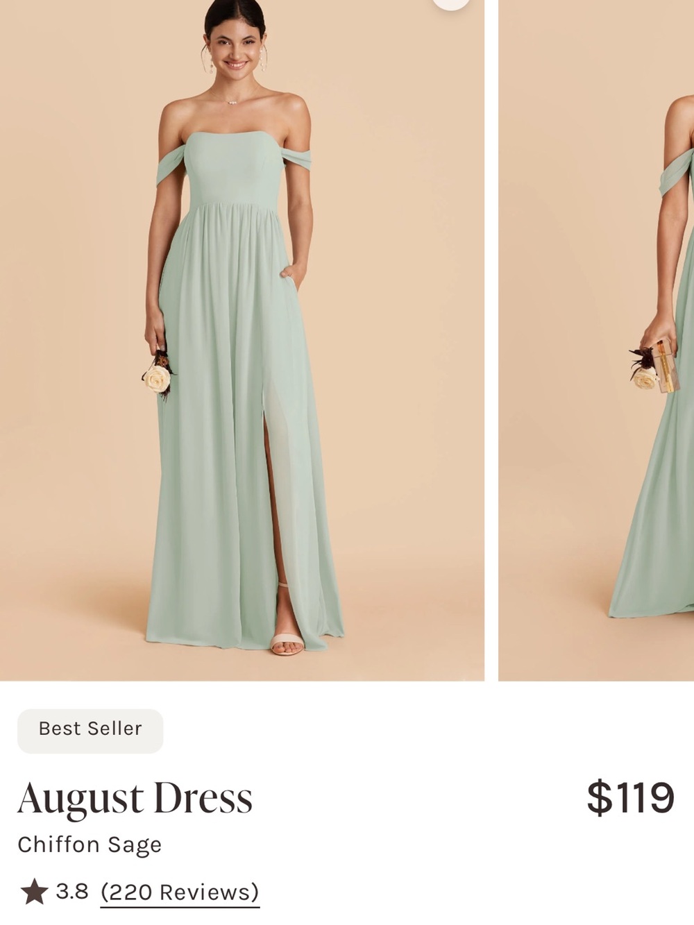 Birdie Grey chiffon sage - XS